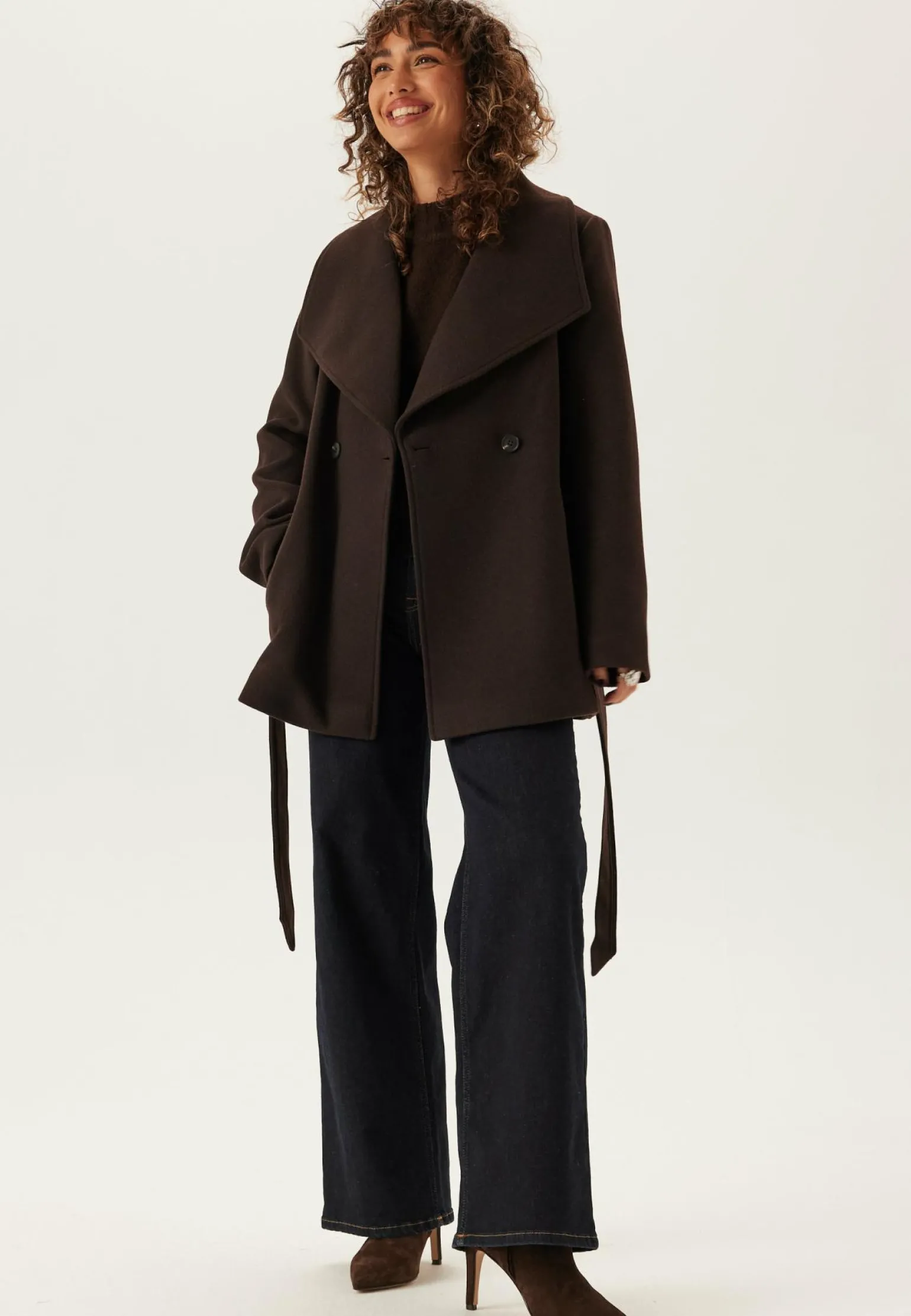 Short Wool Blend Coat