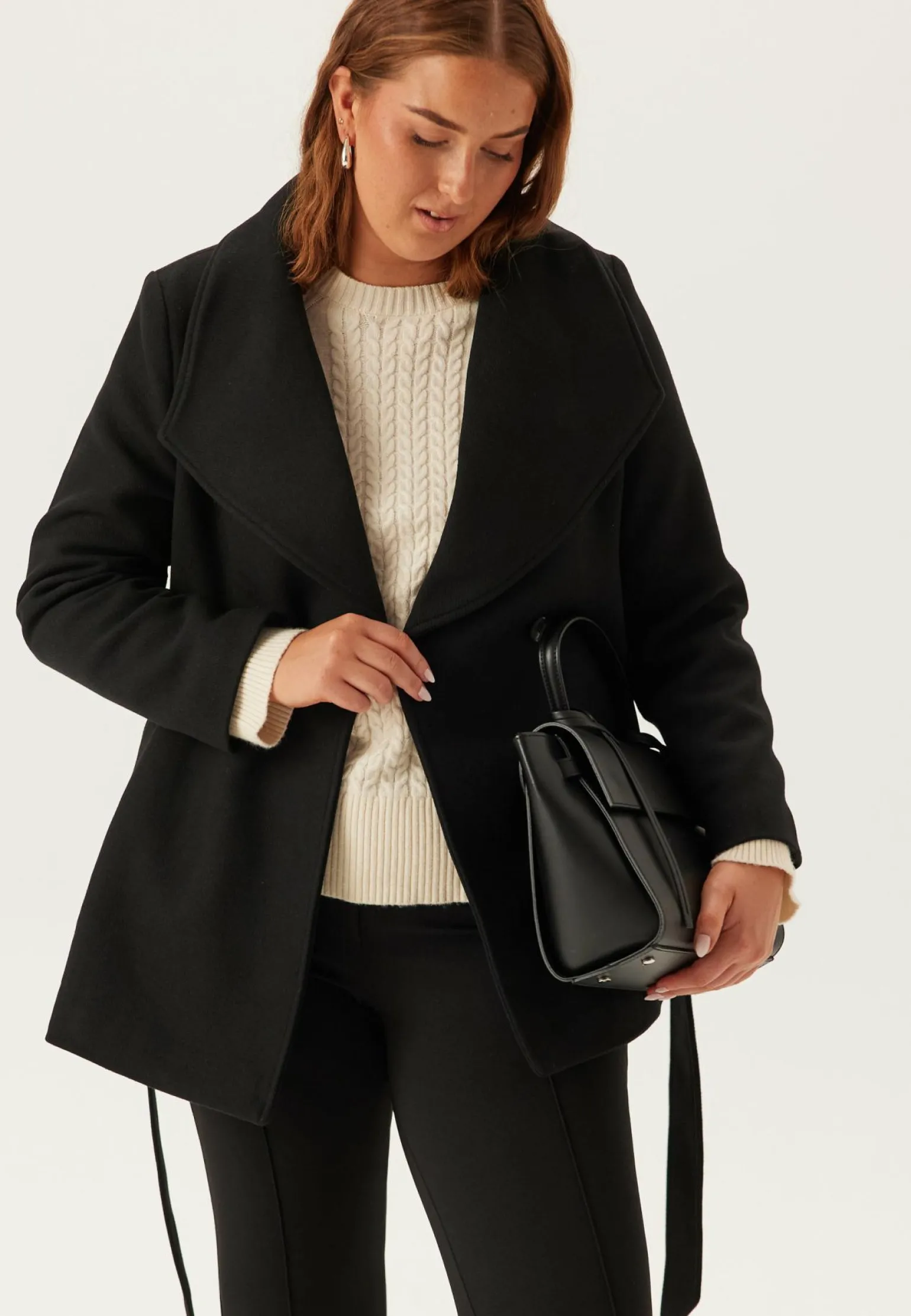 Short Wool Blend Coat