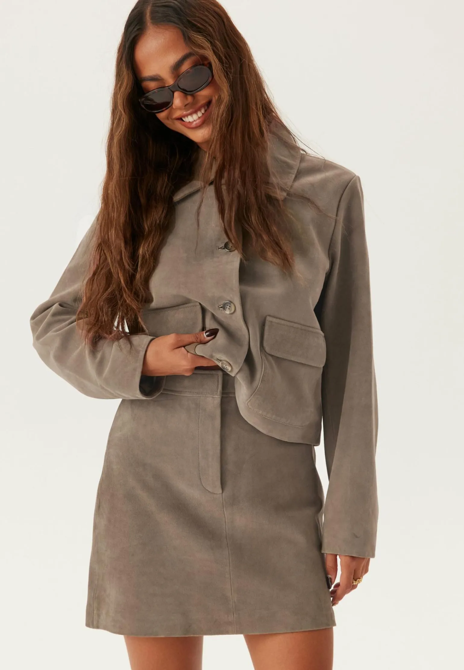 Slfkaya Mw Suede Skirt