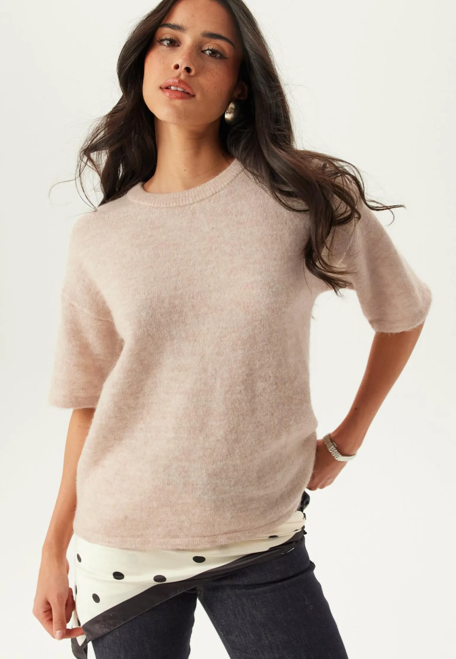 Slflulu 2/4 KNIT O-NECK KNIT O