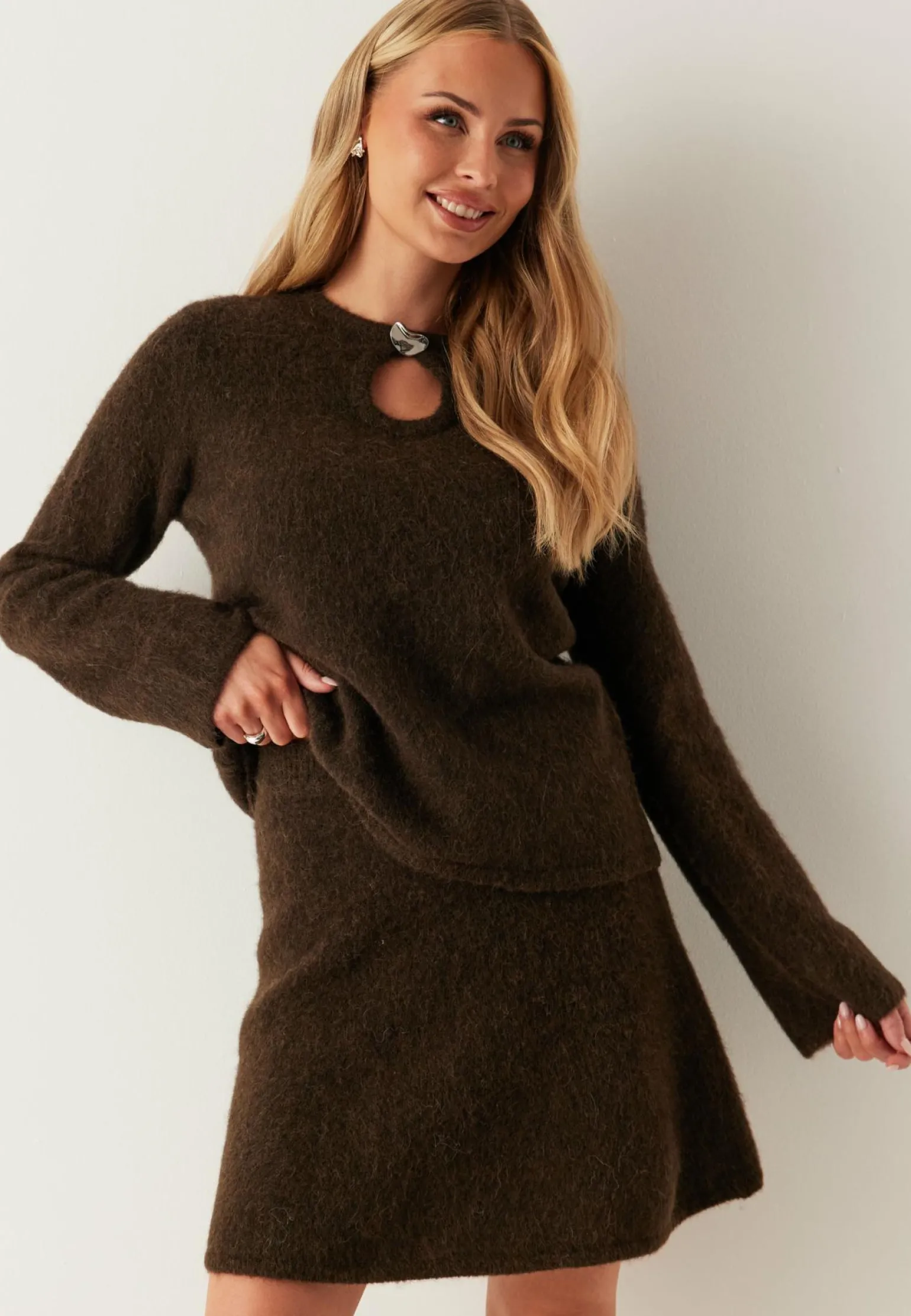 Slflulu Brushed Hw Knit Skirt