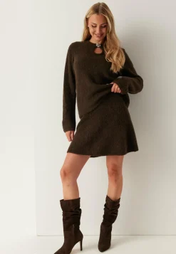 Slflulu Brushed Hw Knit Skirt