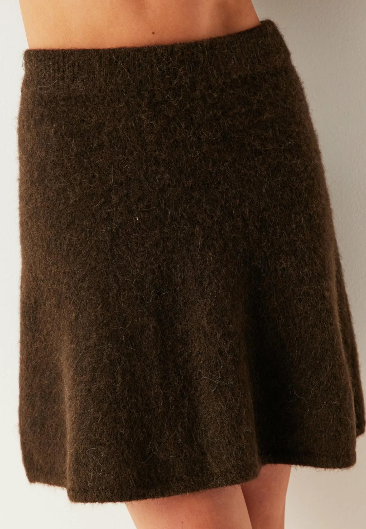 Slflulu Brushed Hw Knit Skirt