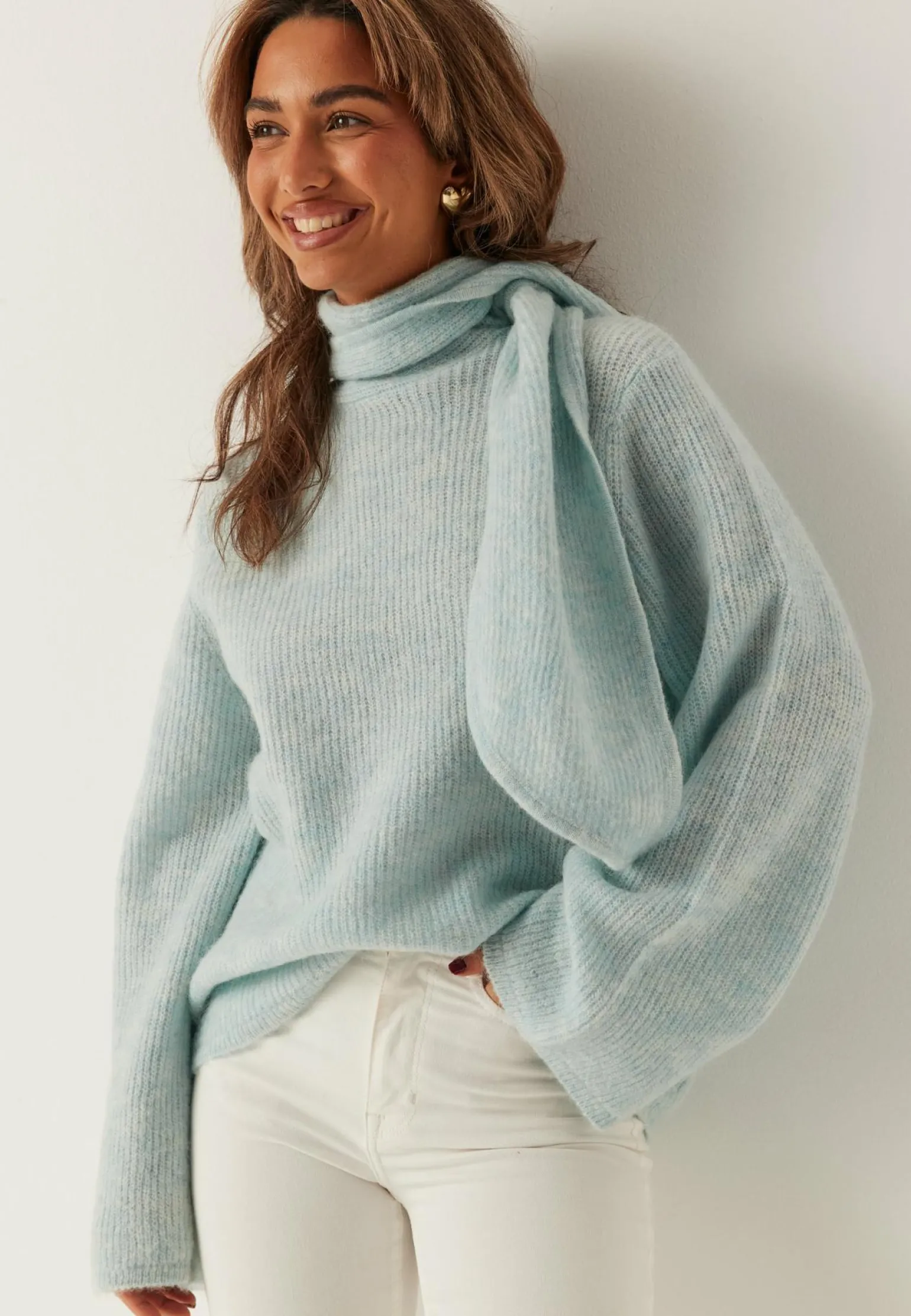 Slflulu Ls Bow Knit