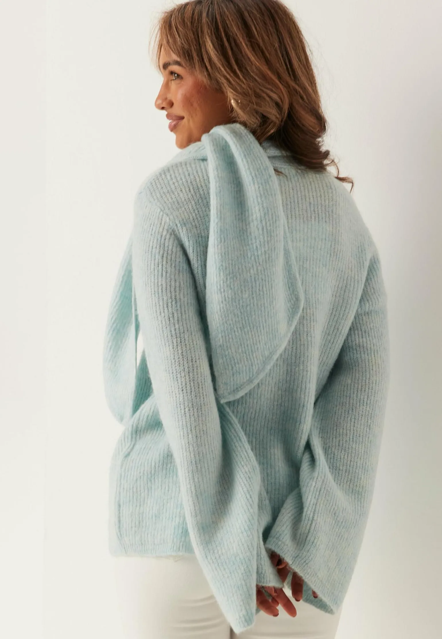 Slflulu Ls Bow Knit