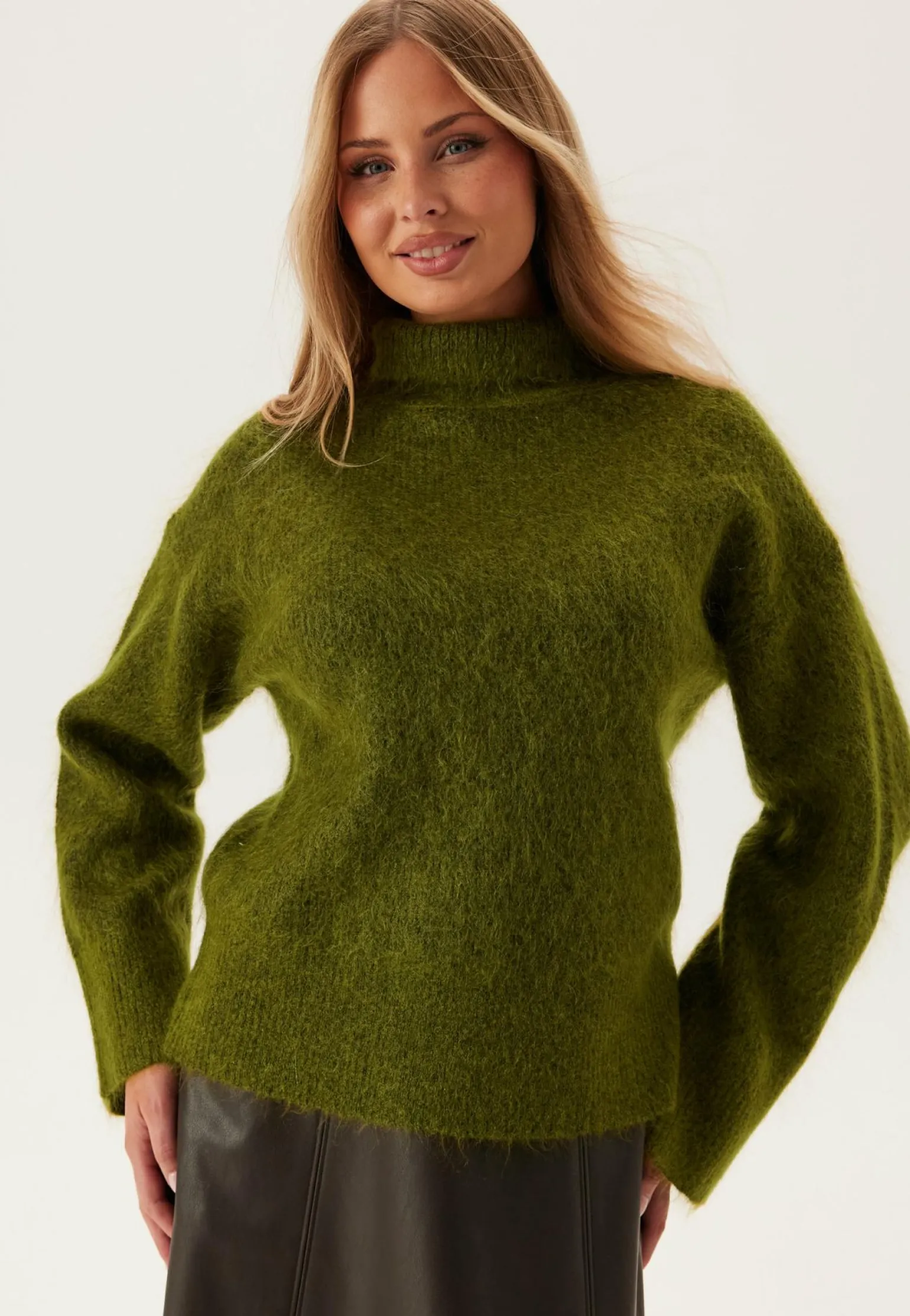 Slfmira Mohair Ls Knit High_x0
