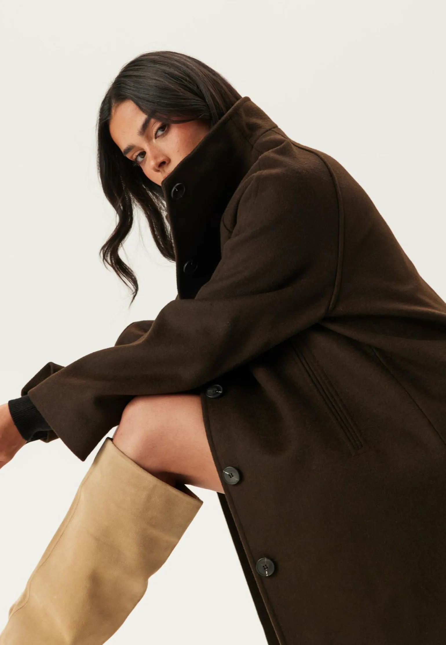 Slfvinni Wool Blend Coat