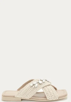 Slipper Woven Crossed Stones