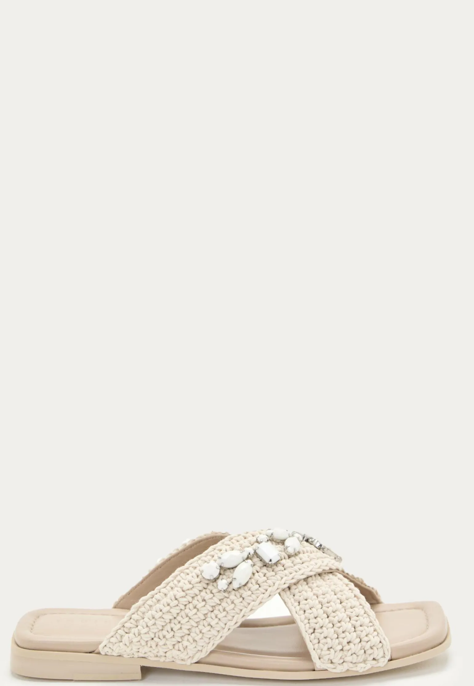 Slipper Woven Crossed Stones