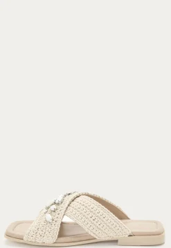 Slipper Woven Crossed Stones
