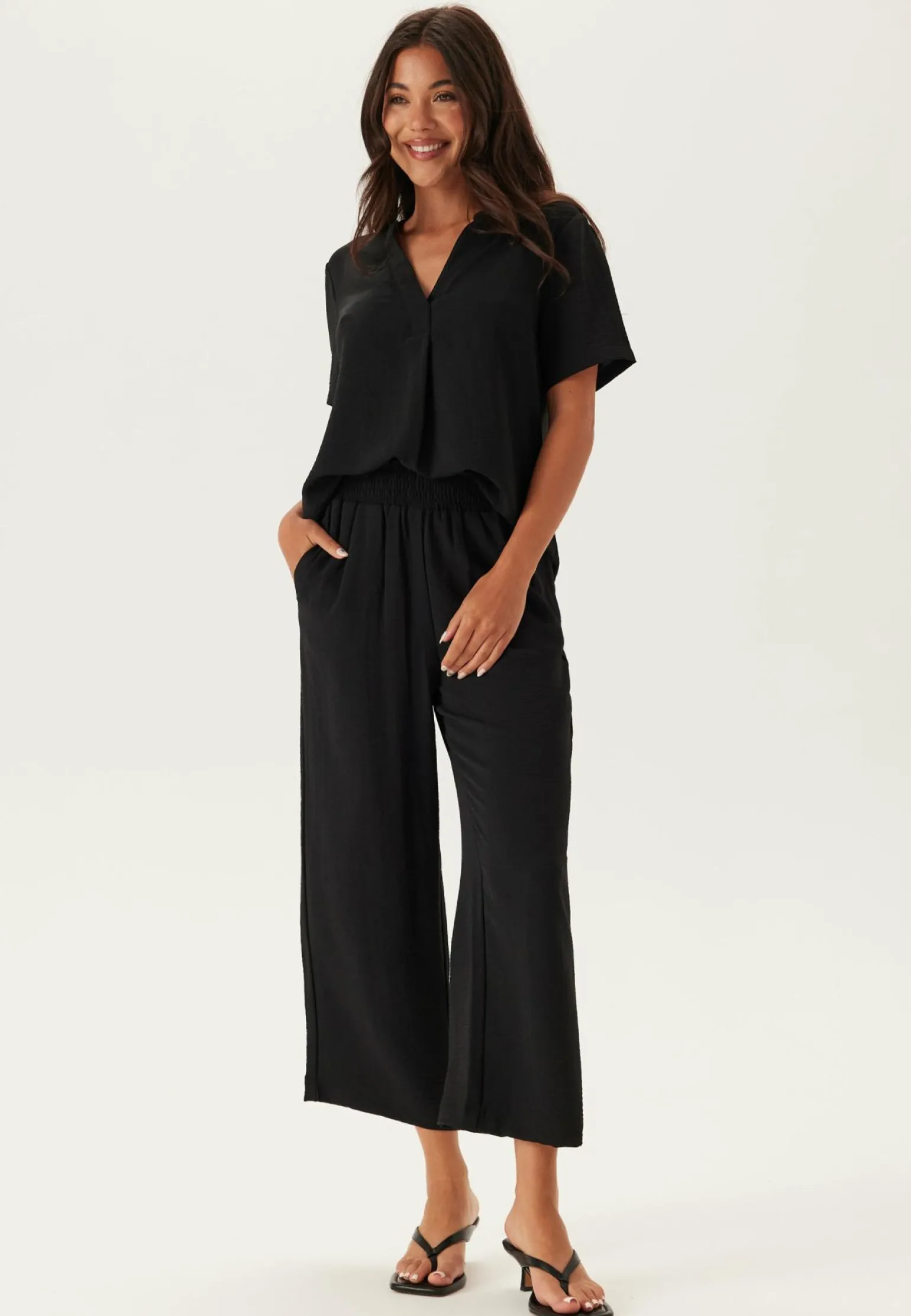 Smock Waist Ankle Trousers