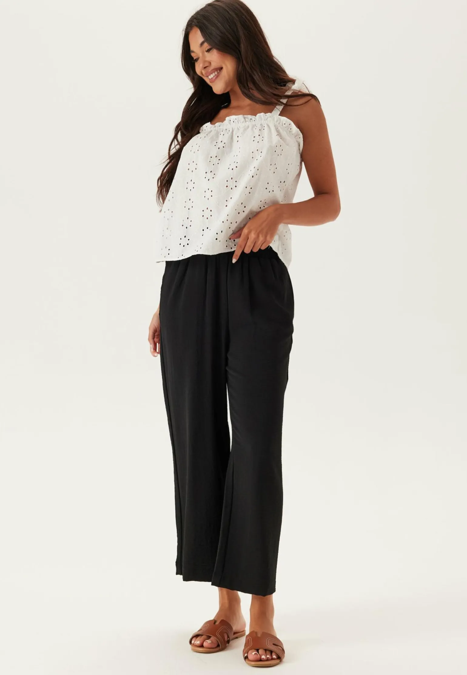 Smock Waist Ankle Trousers