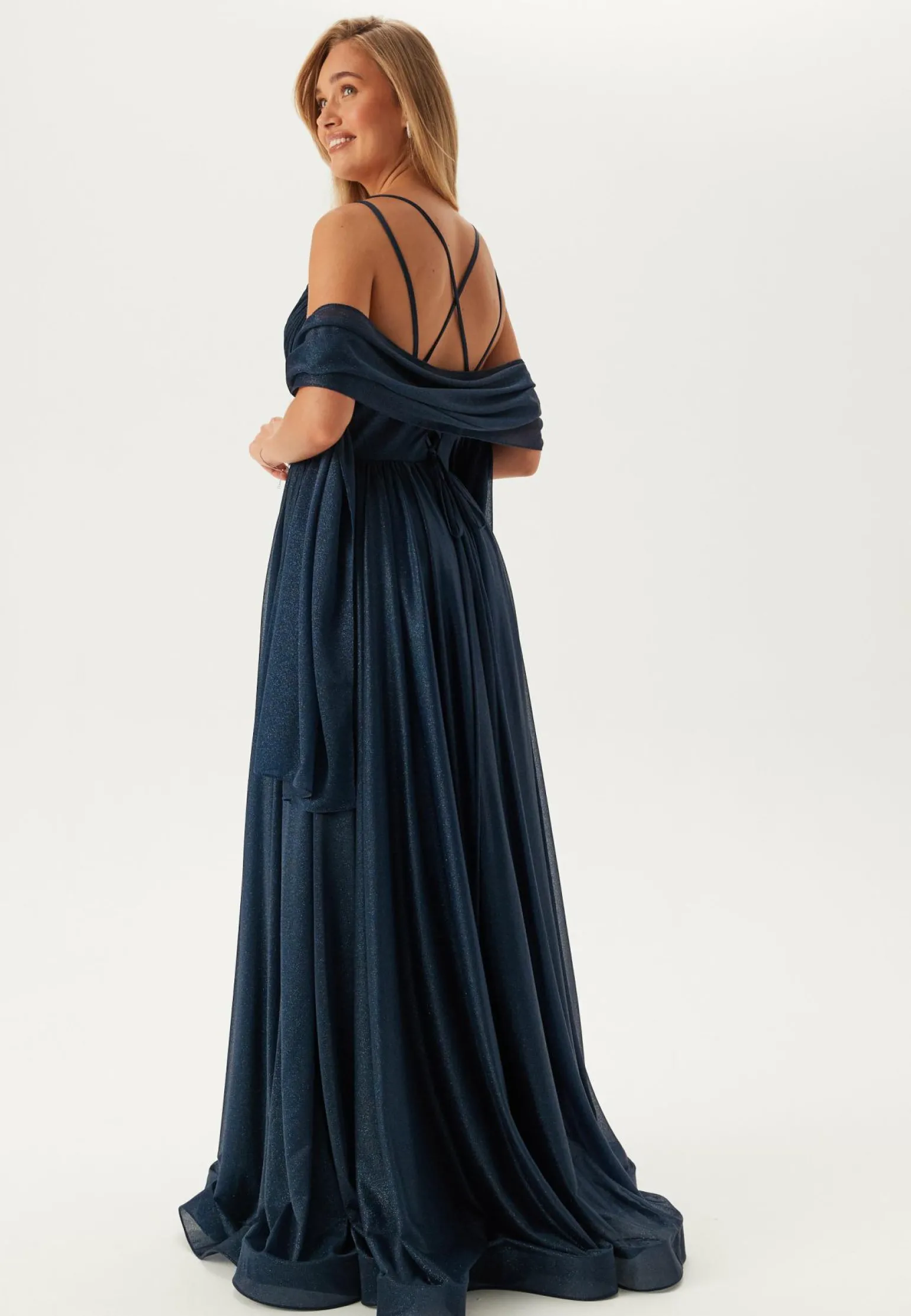 Sparkling Evening Dress With Tie Back