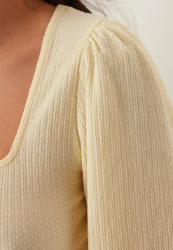 Square Neck Balloon Sleeve Top