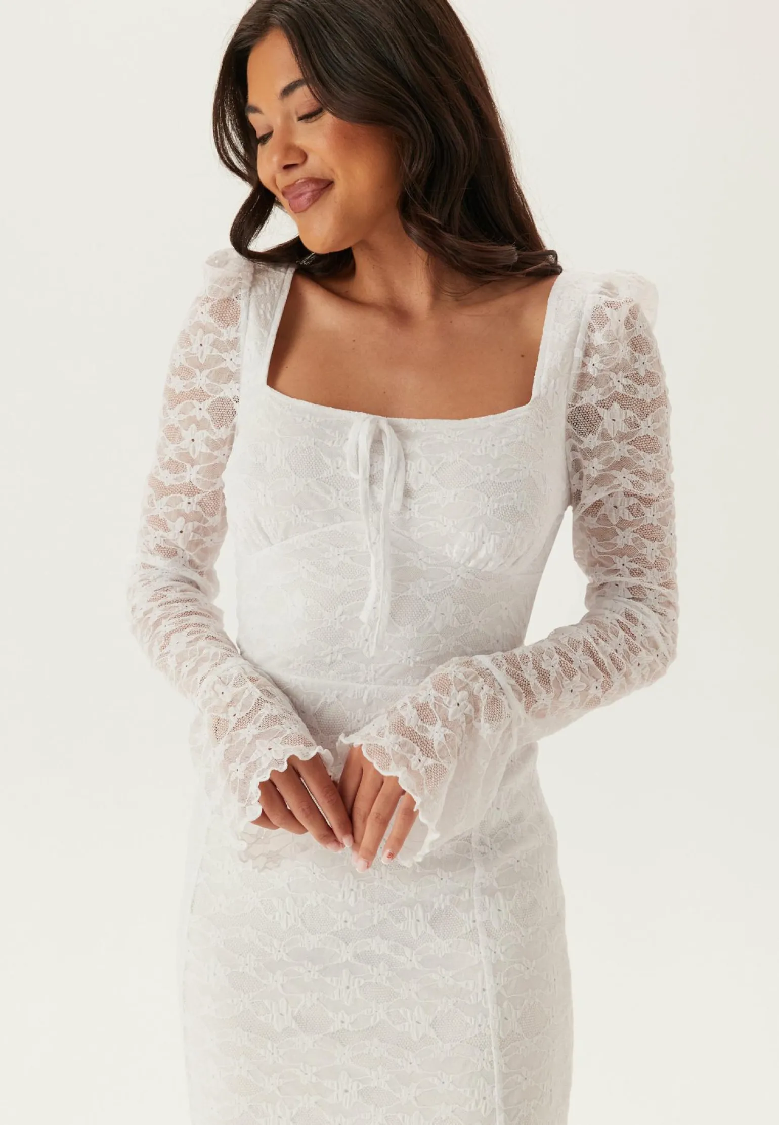 Square Neck Lace Dress