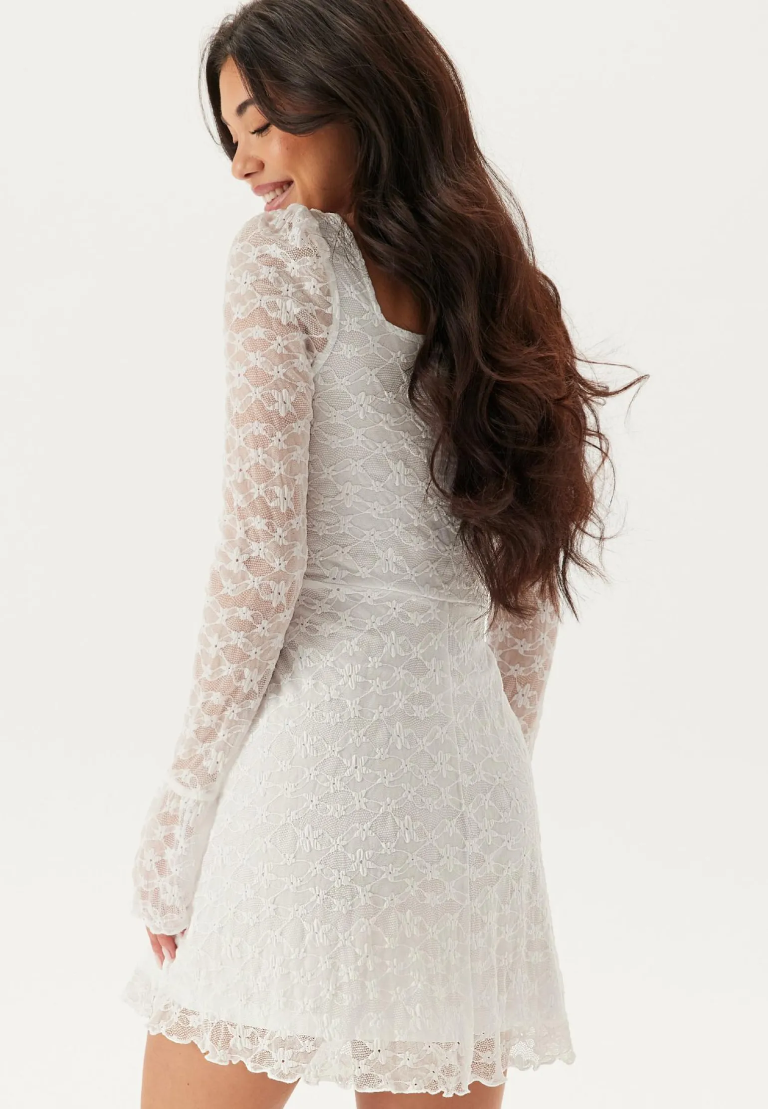 Square Neck Lace Dress