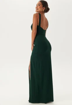 Square Neck Slit Maxi Dress