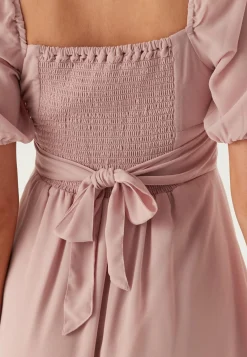 Square Neck S/S Georgette Dress