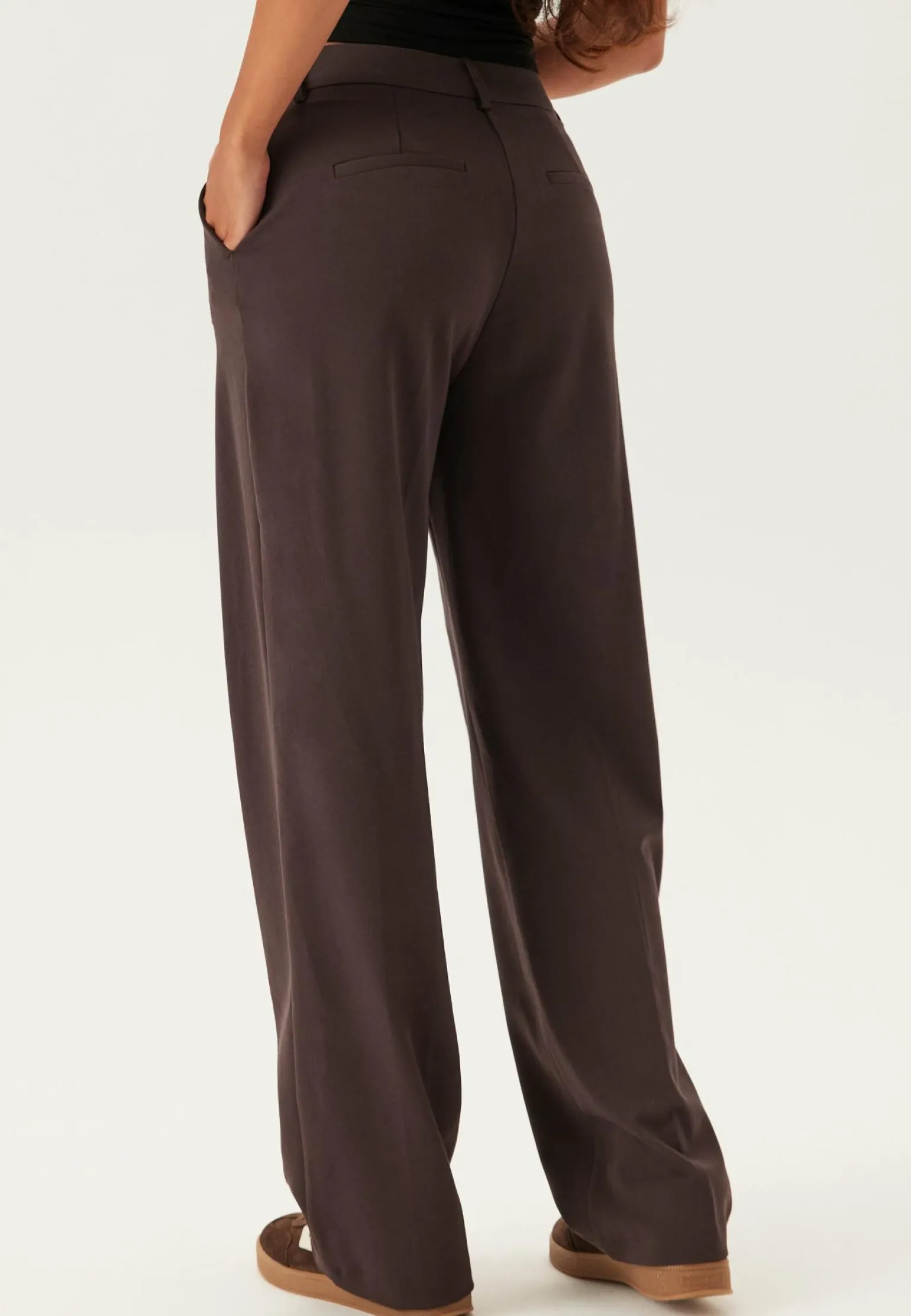 Straight High Waist Suit Trousers