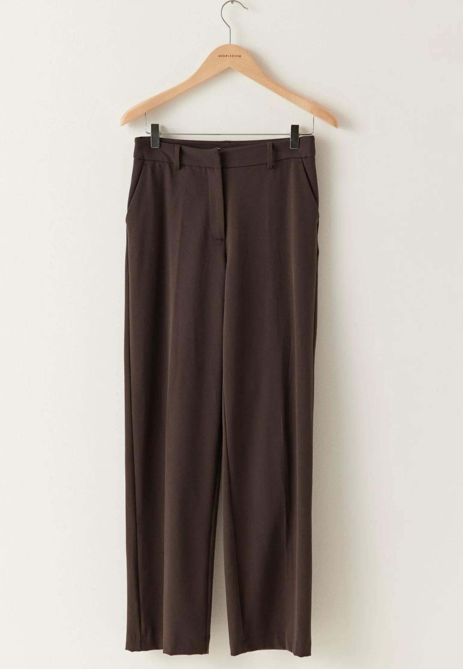Straight High Waist Suit Trousers