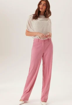 Straight High Waist Suit Trousers