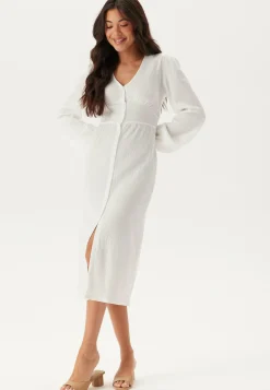 Structure Button Midi Dress
