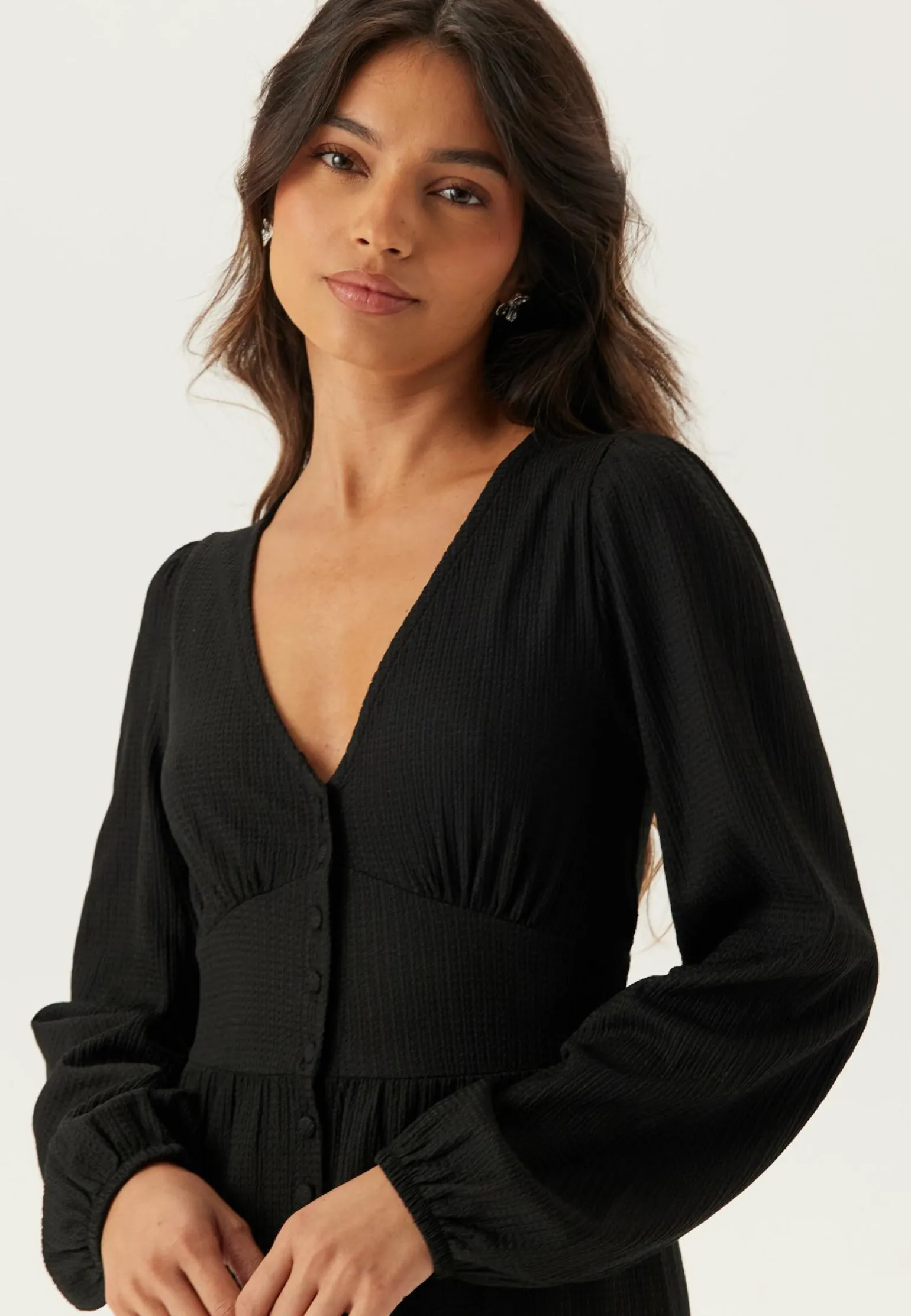 Structure Button Midi Dress