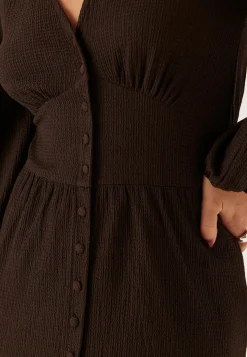 Structure Button Midi Dress