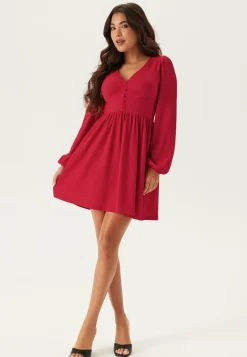 Structure Button Mini Dress