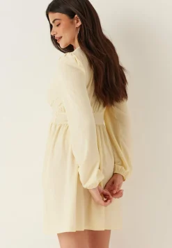 Structure Button Mini Dress