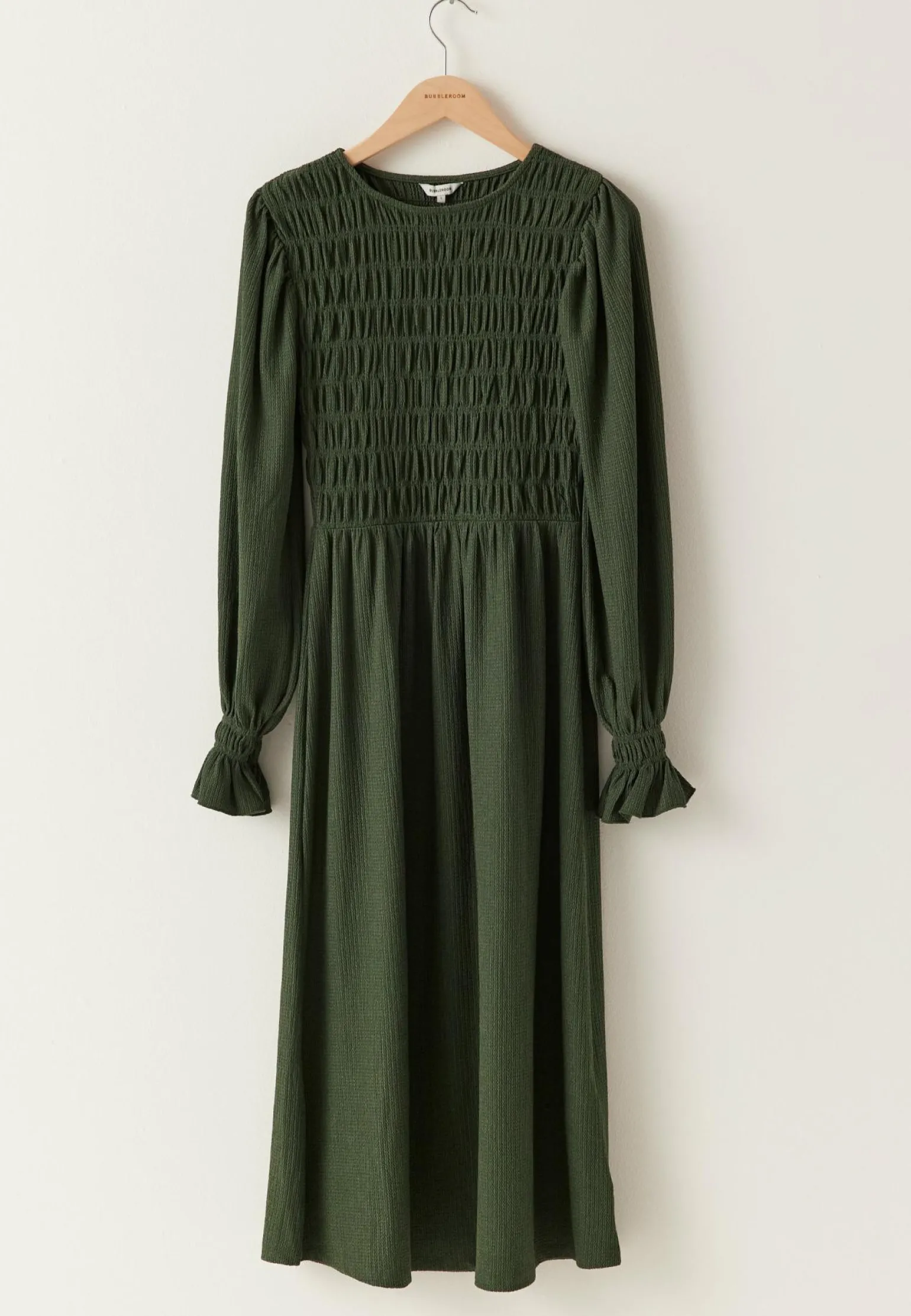 Structure Long Sleeve Midi Dress