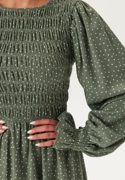 Structure Long Sleeve Midi Dress
