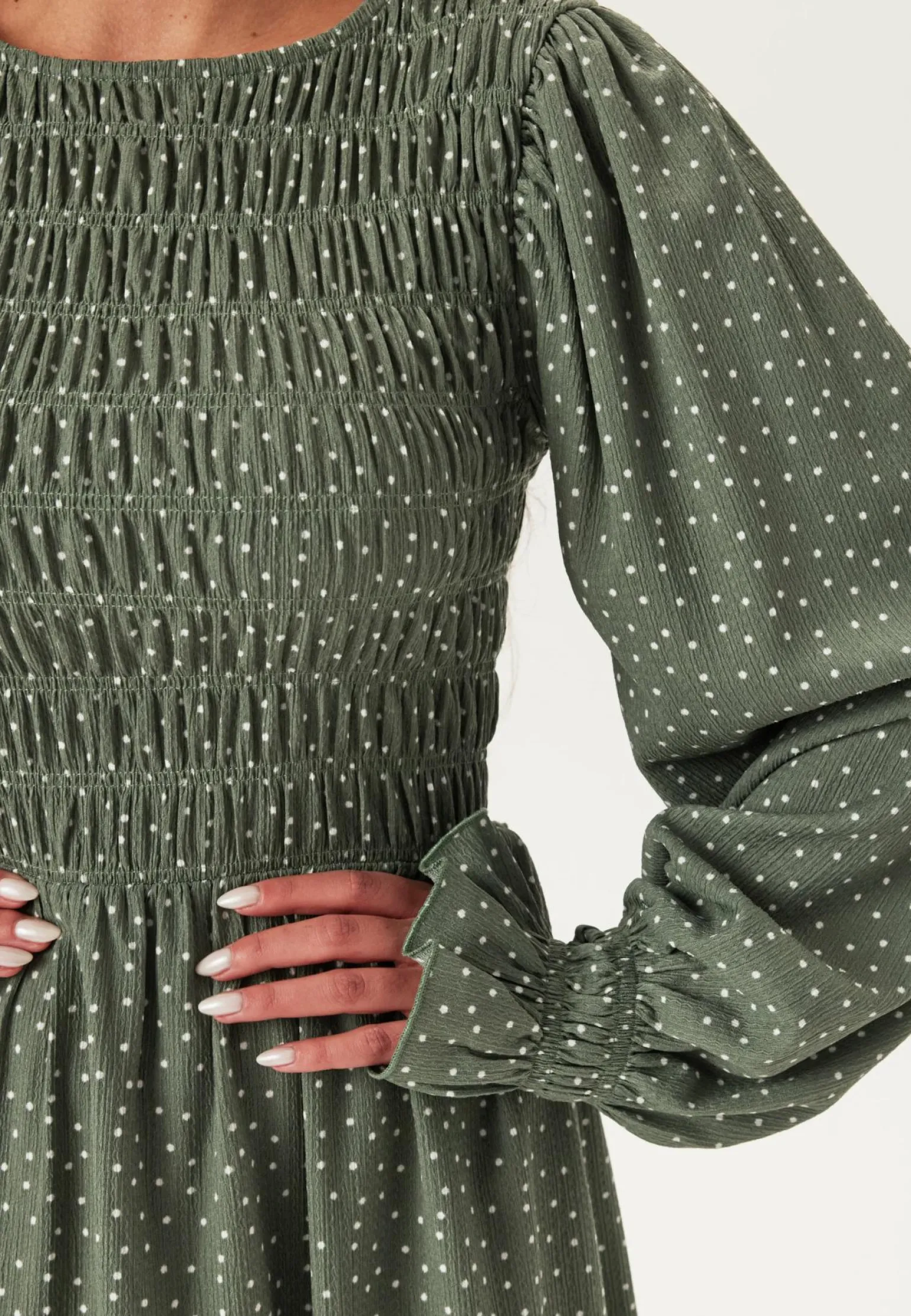Structure Long Sleeve Midi Dress