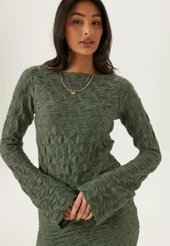 Structure Long Sleeve Midi Dress