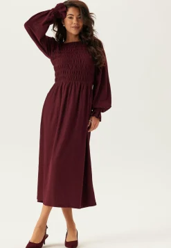 Structure Long Sleeve Midi Dress
