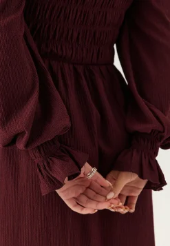 Structure Long Sleeve Midi Dress