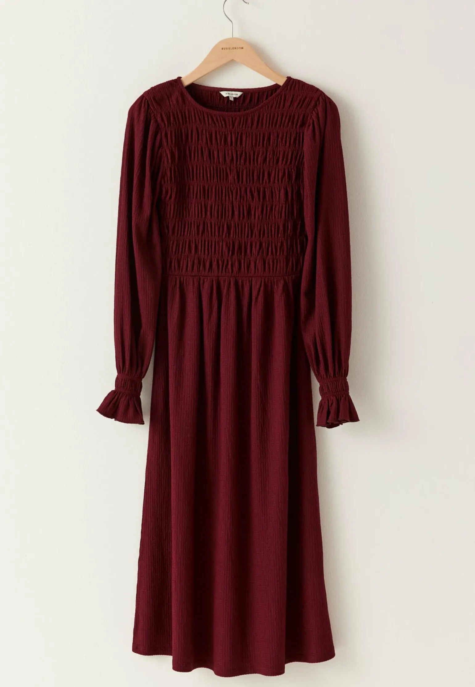 Structure Long Sleeve Midi Dress