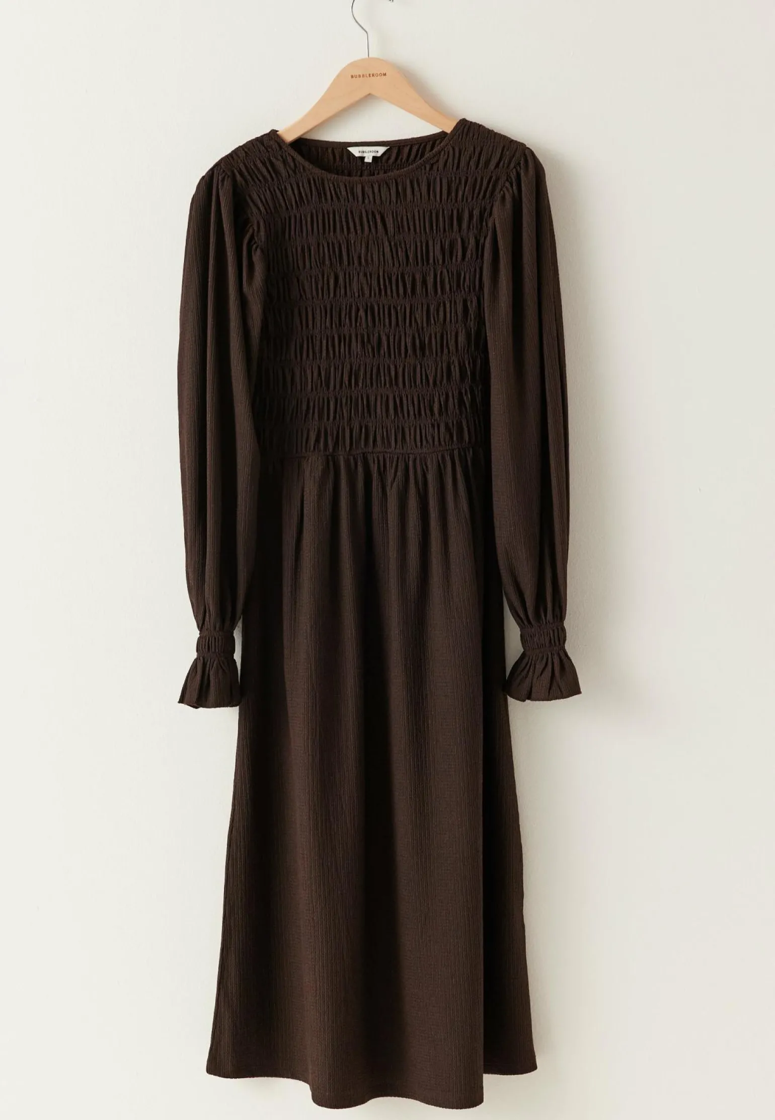 Structure Long Sleeve Midi Dress