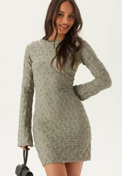 Structure Long Sleeve Short Dress