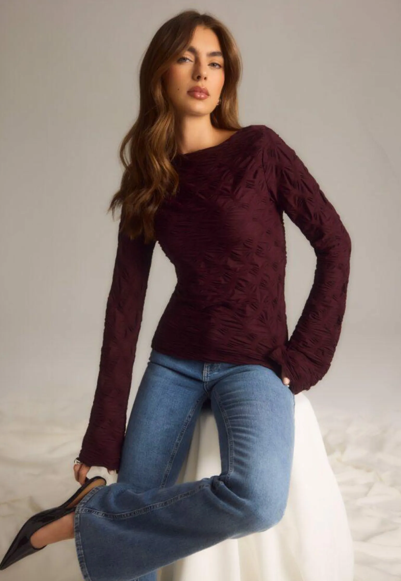 Structure Long Sleeve Top