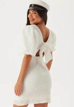 Structured Bow Short Dress
