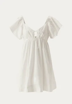 Tie Back Frill Short Dress