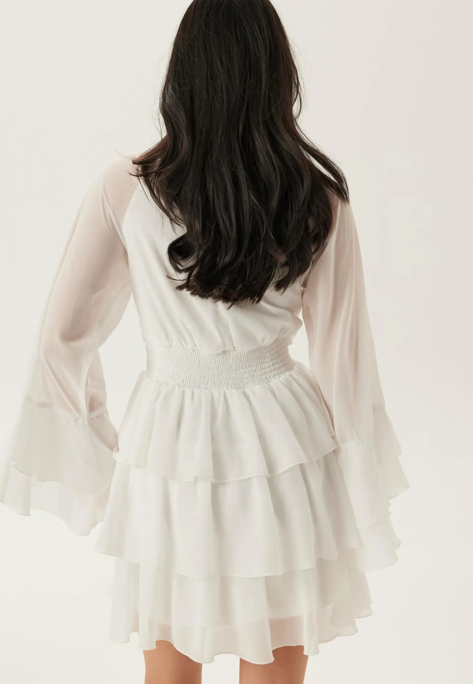 Triple Flounce Short Dress