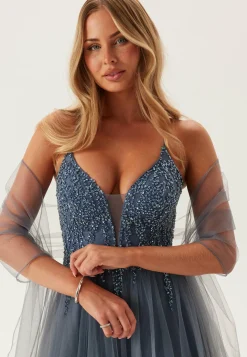 Tulle Back Lacing Evening Dress