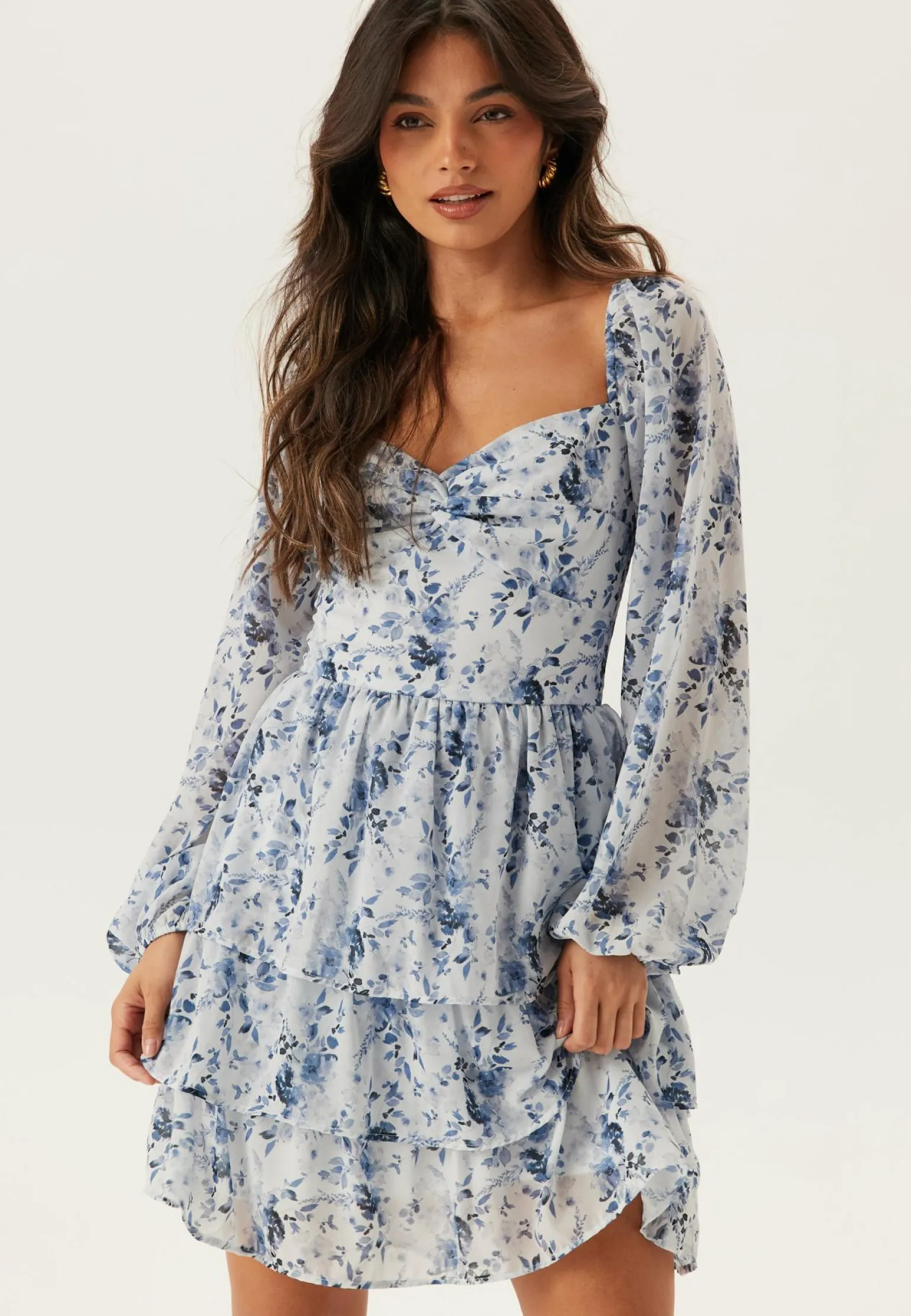 Twist Detail Flounce Dress