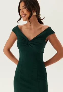 Twist Off Shoulder Gown