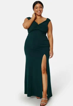 Twist Off Shoulder Gown