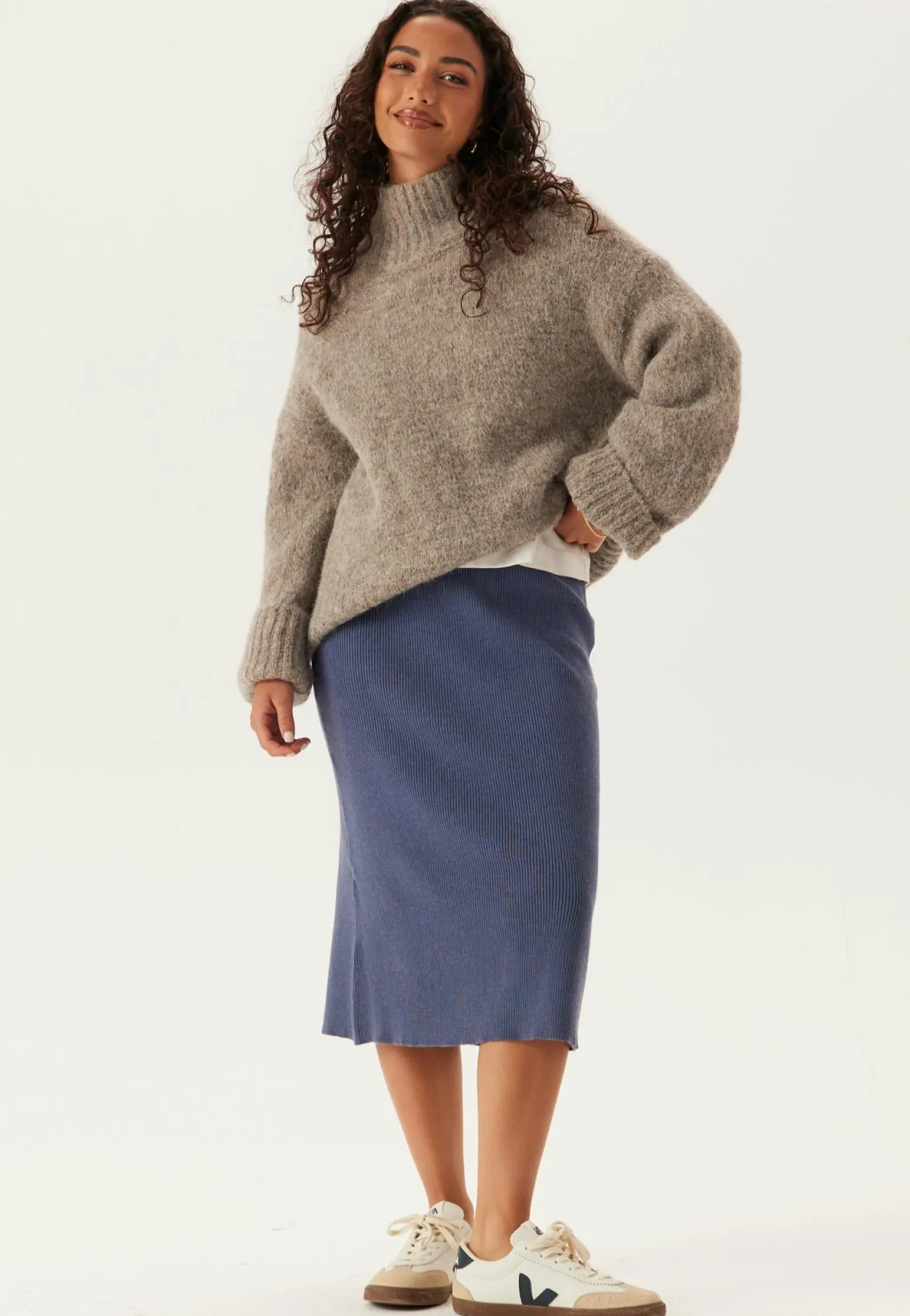 Vicomfy A-Line Knit Skirt
