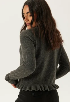 Vijacia O-neck L/S FRILL KNIT