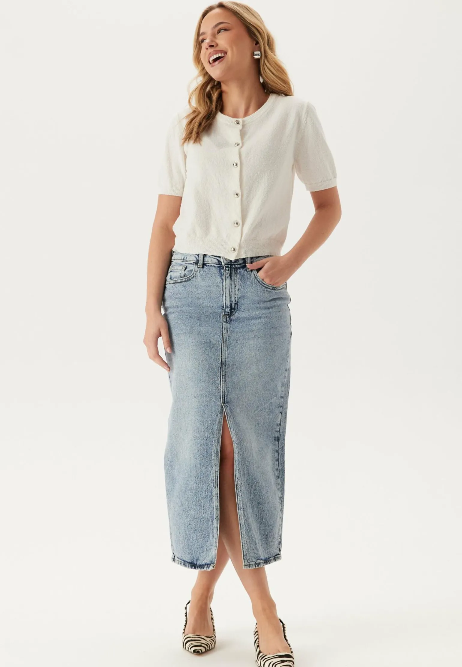 Vijaf Hw Midi Denim Skirt-noos